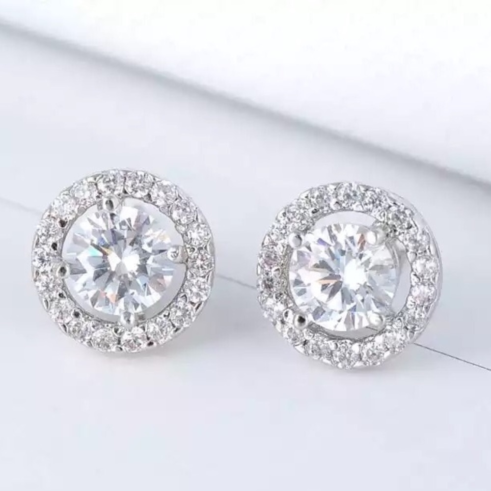 Sterling Silver Stud Earrings - Picture 6 of 6